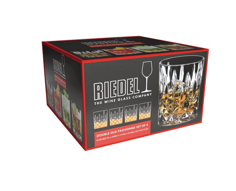 Riedel Double Old Fashioned (DOF) Glass Whiskey Tumbler, Clear, 10.4-oz, 4-pk B6