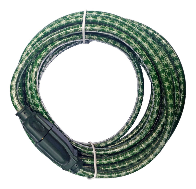 RiteCord 1-Outlet Green Extension Cord with Snowflake, 7.5-m X6