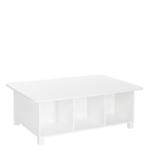 RiverRidge Home Kids' Desk, Activity & Play Table with 6 Storage Cubbies, For Bedroom/Playroom, White Z7