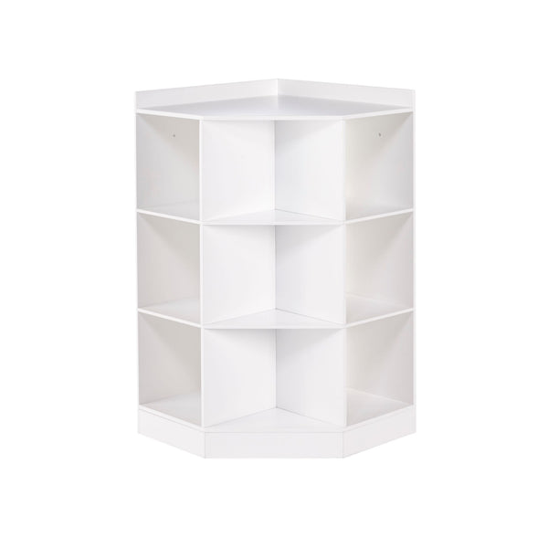 RiverRidge Home Kids' Playroom Corner Cabinet with 6 Toy Storage Cubbies & 3 Shelves, White Z3