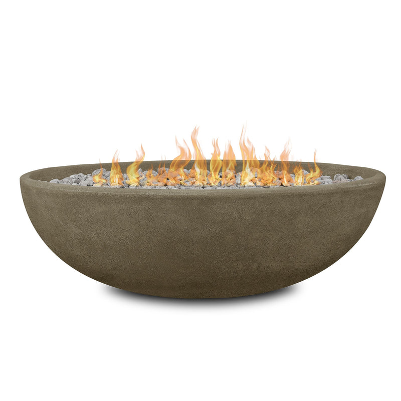 Riverside Oval Concrete Propane Fire Pit in Glacier Gray, 48-in B7