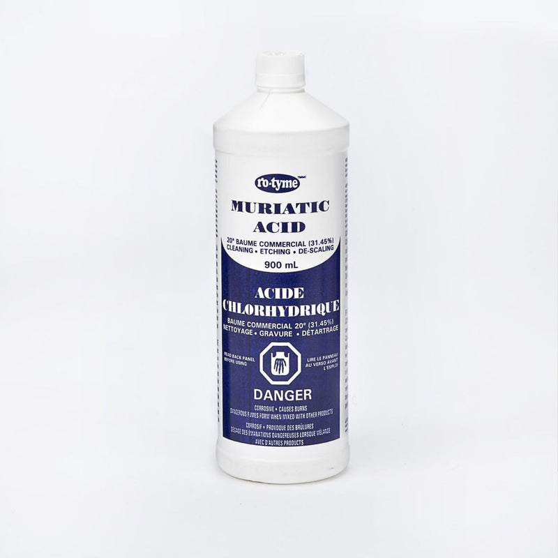 Ro-Tyme Muriatic Acid For Cleaning & Etching Concrete & Descaling Tile/Porcelain, 900-mL U7
