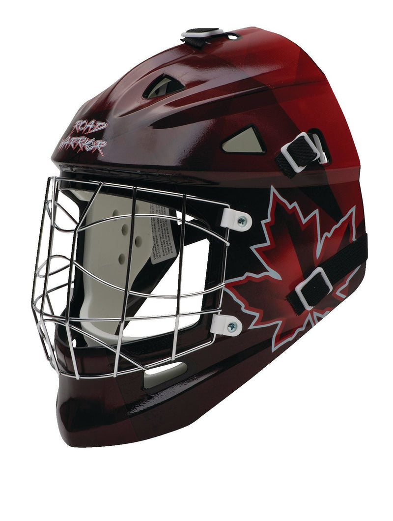 Road Warrior Canada Street Hockey Goalie Helmet Mask with Cage, Youth D9