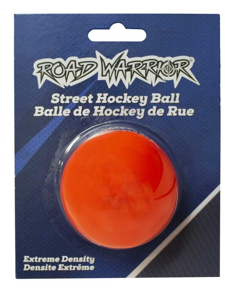 Road Warrior Warm Weather Heavy Street Hockey Ball, Orange O7