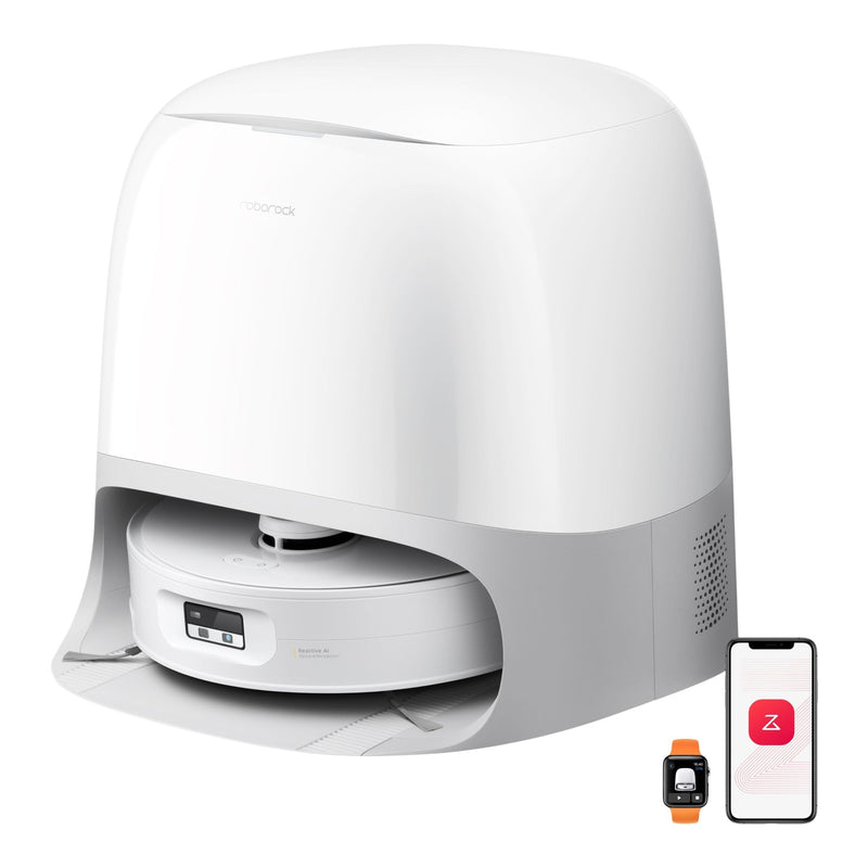 Roborock Qrevo Curv 2 Flow Robot Vacuum & Mop featuring 20,000 Pa suction, a 220 RPM roller mop, and advanced LiDAR navigation. R8