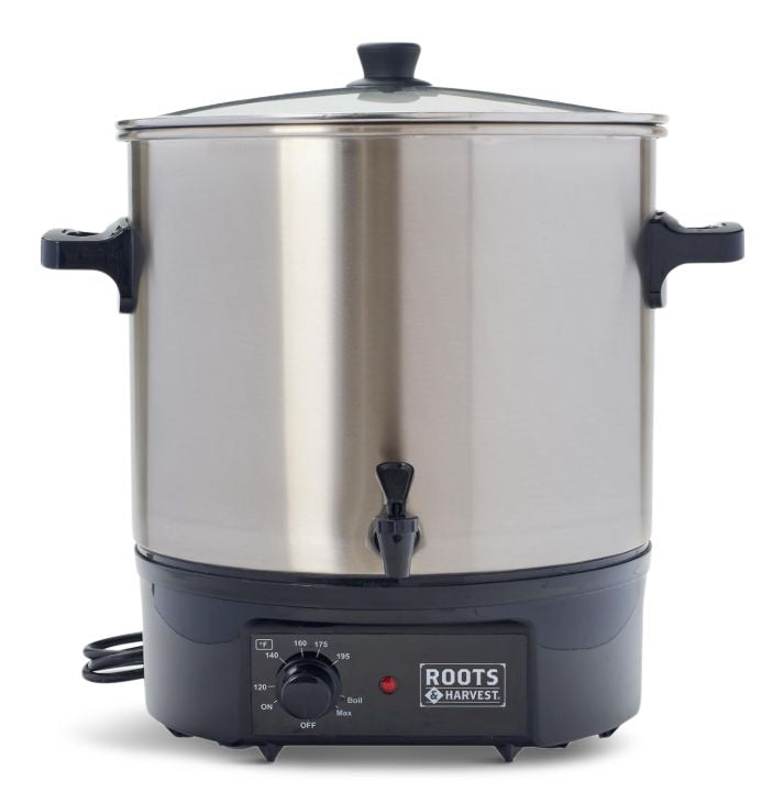 Roots & Harvest Electric Bath Canner with Glass Lid & Stainless Steel Canning Rack L7
