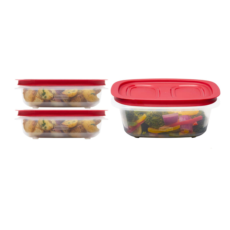 Rubbermaid 3.57-Cup (2) and 5.26-Cup EasyStore Rectangle Food Storage Containers with Lids, 3 Pack S3