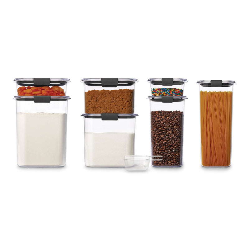 Rubbermaid Brilliance Pantry Food Storage Container Set with 2 Scoops, 7-pc A9