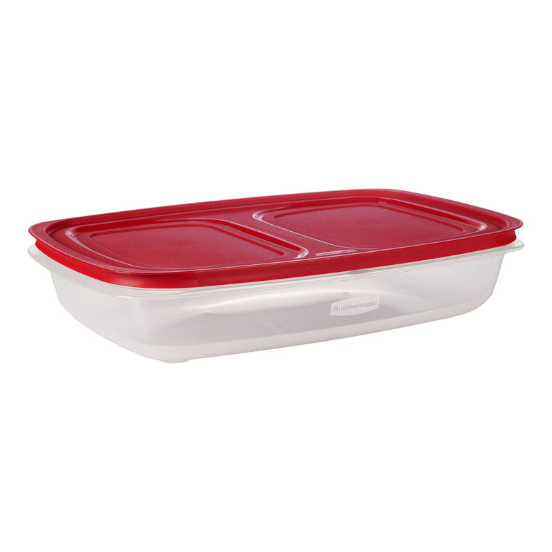 Rubbermaid Easy Store Rectangular Plastic Food Storage Container Set with SecureGrip, Stackable, 28.8 Cups H8