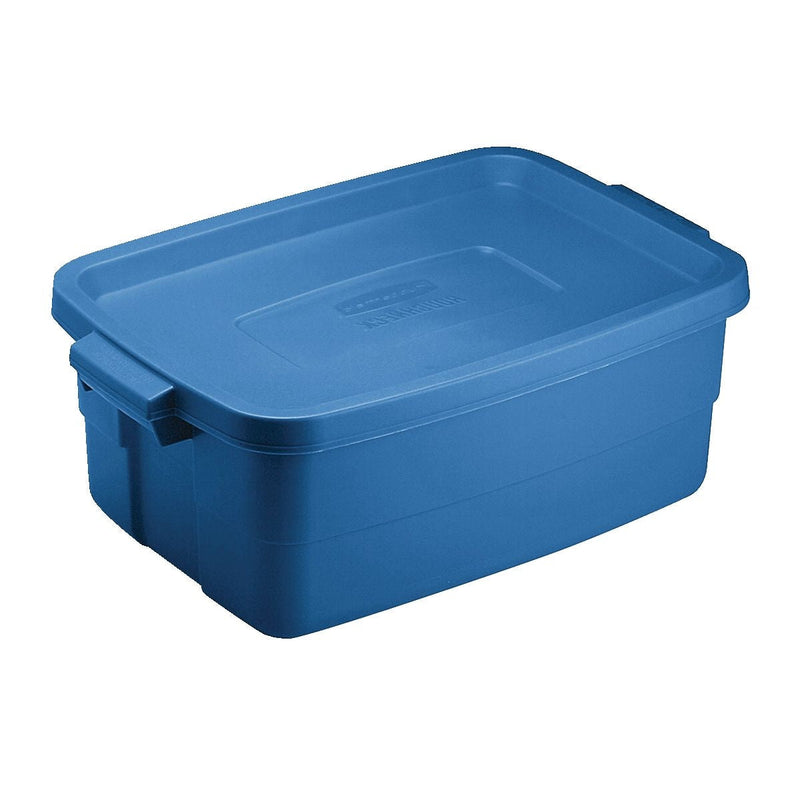 Rubbermaid Roughneck Stackable Storage Box with Lid, 11-L, Blue G1