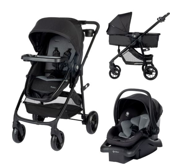 Safety 1st Grow and Go Travel System with 8 Strolling, Alloy Z6