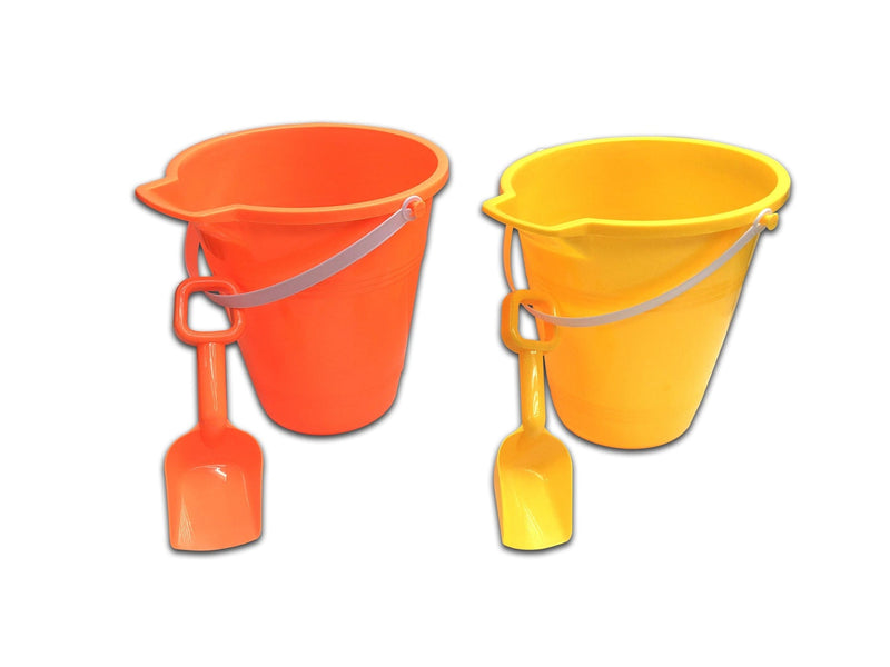 Sand Bucket & Shovel Set, Multi-Coloured, Assorted, Ages 2+, for Summer/Beach Activities C6