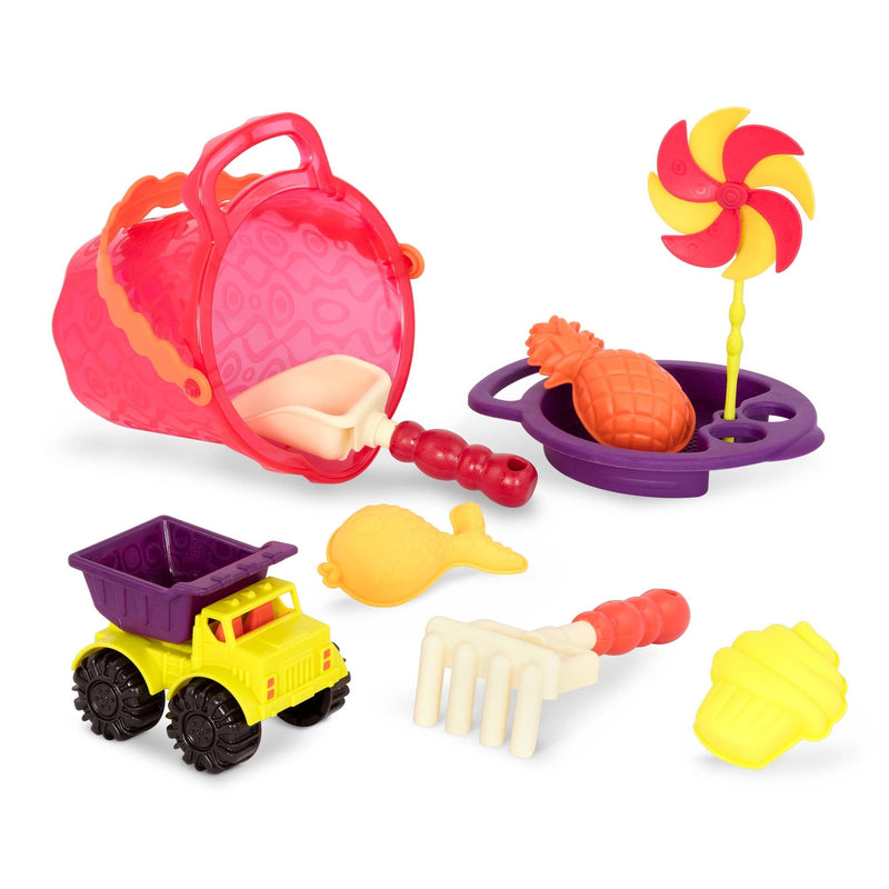 Sands Ahoy! Outdoor Beach Sand Playset with 9 Beach Accessories, Bilingual, 9-pc Y5