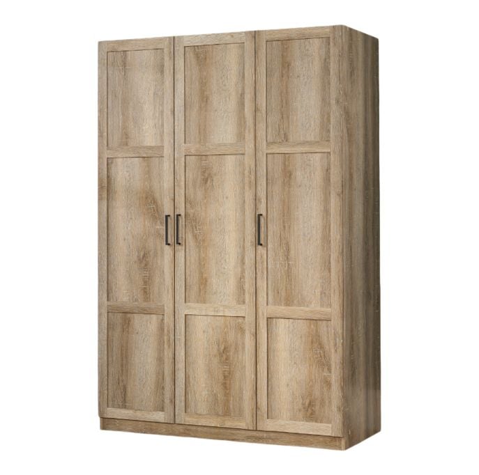 Sauder 3 Door Wardrobe, Shaker Oak V6