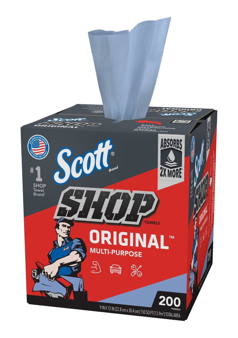 Scott Multi-Purpose Shop Paper Towels, 9 x 12-in, Blue, 200-pk Z5