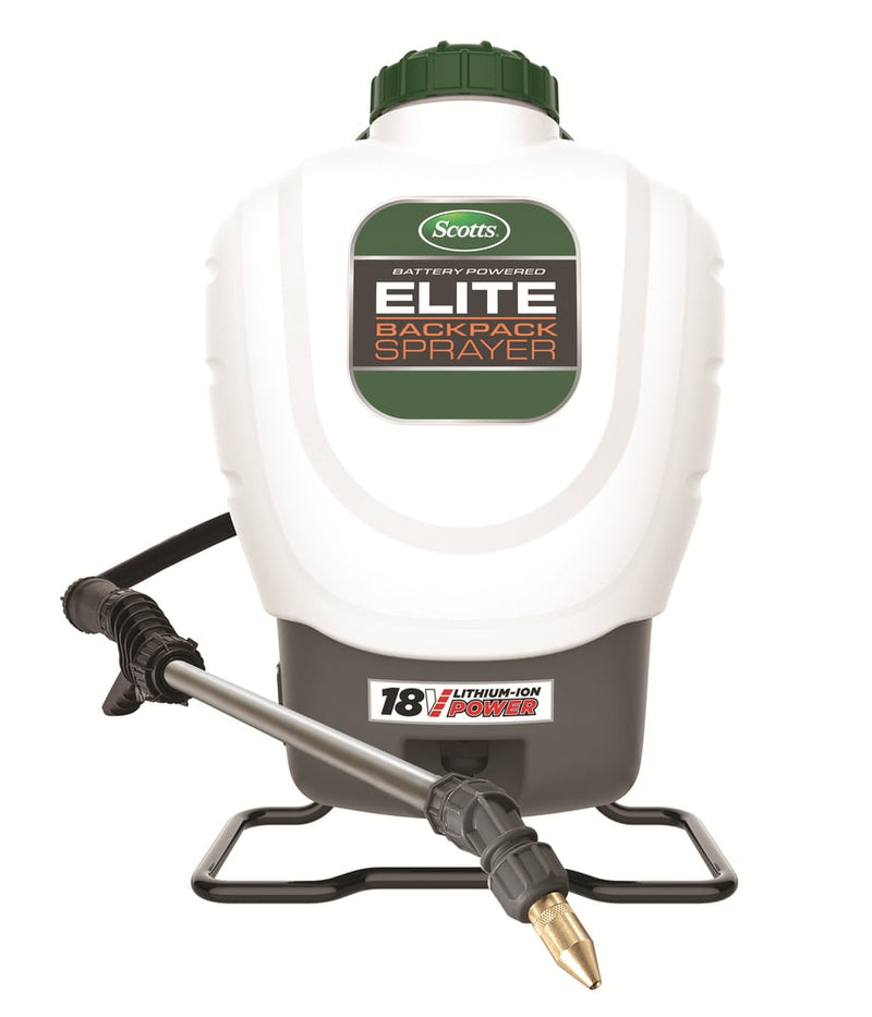 Scotts Elite 18V Lithium-Ion 2.0AH Battery Powered Garden Backpack Sprayer, 18.1-L A4