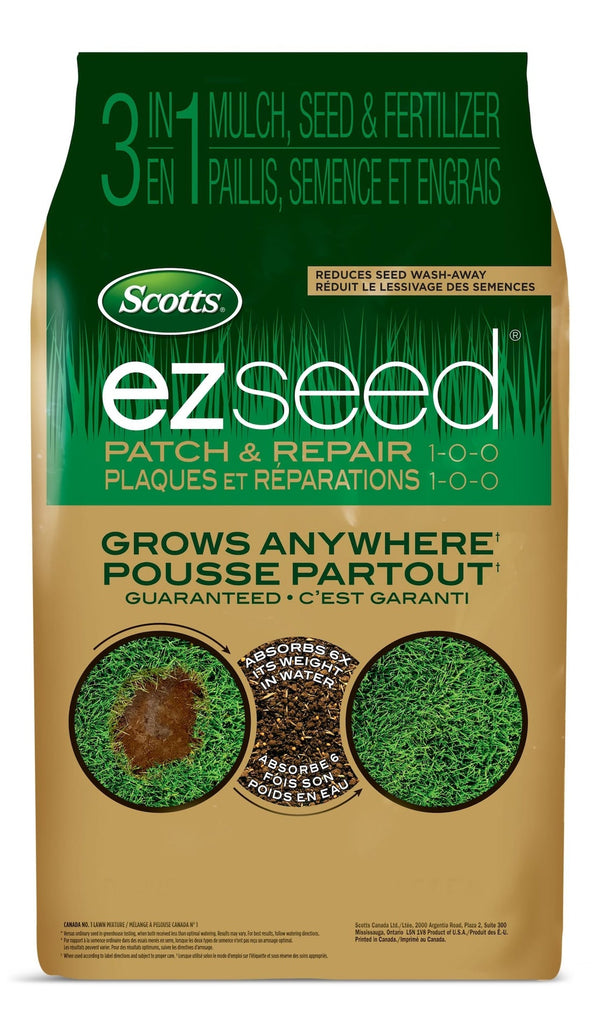 Scotts EZ Seed 3-in-1 Patch & Repair Grass Seed & Fertilizer Mix, 1-0-0, 4.5-kg O1