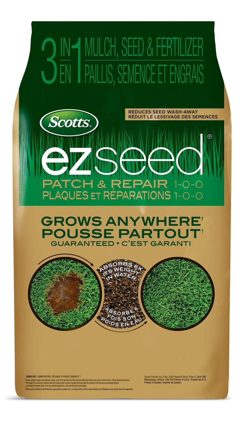 Scotts EZ Seed 3-in-1 Patch & Repair Grass Seed & Fertilizer Mix, 1-0-0, 4.5-kg O1