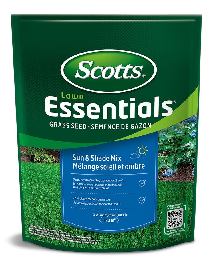 Scotts Lawn Essentials Sun & Shade Grass Seed Mix, Weed-Free, 1-kg H0