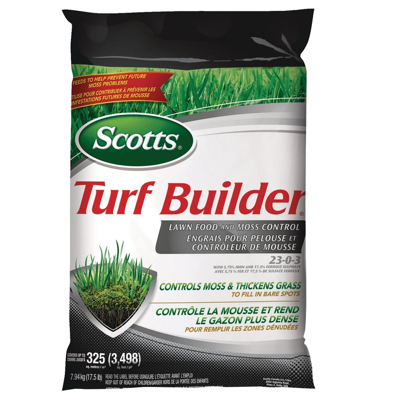 Scotts Turf Builder Lawn Food and Moss Control, 23-0-3, 7.94-kg, 325-m² R9