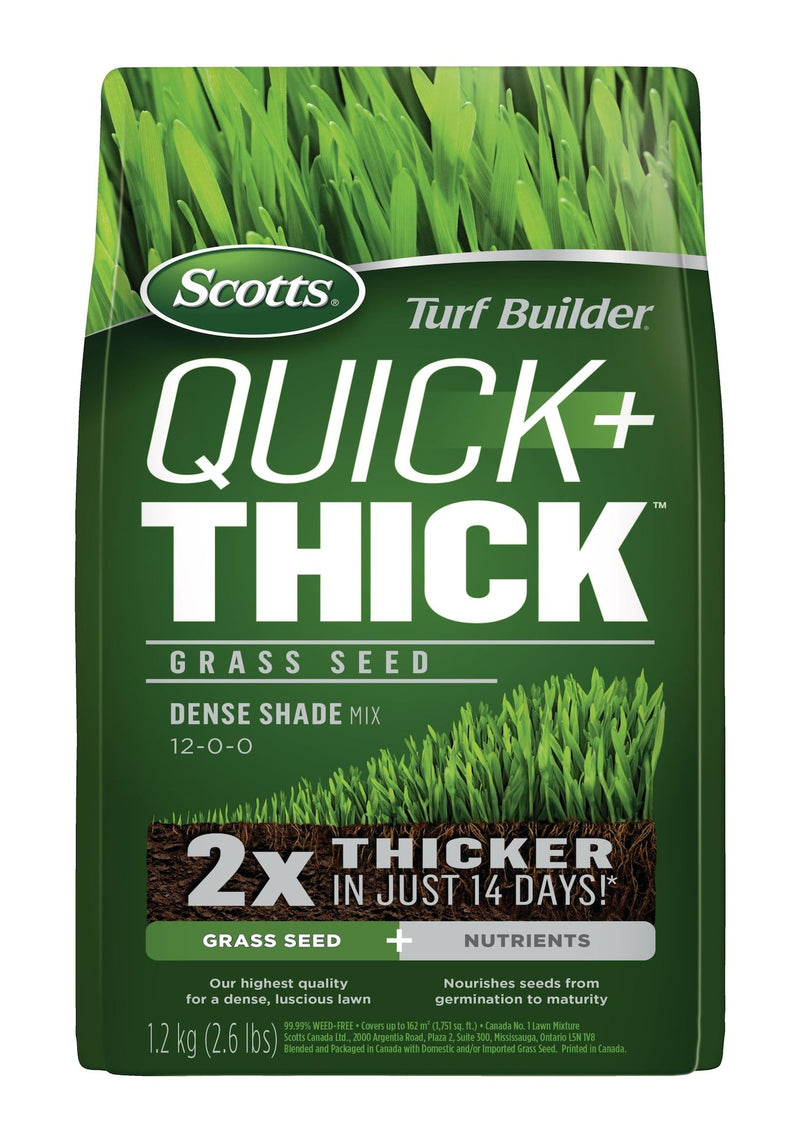 Scotts Turf Builder Quick + Thick Grass Seed Dense Shade Mix, 12-0-0, 1.2-kg M8