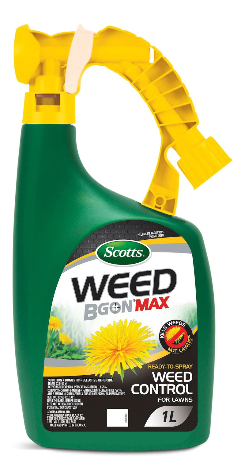 Scotts Weed B Gon MAX Ready-to-Spray Weed Control/Killer Concentrate, Herbicide for Lawns, 1-L T0