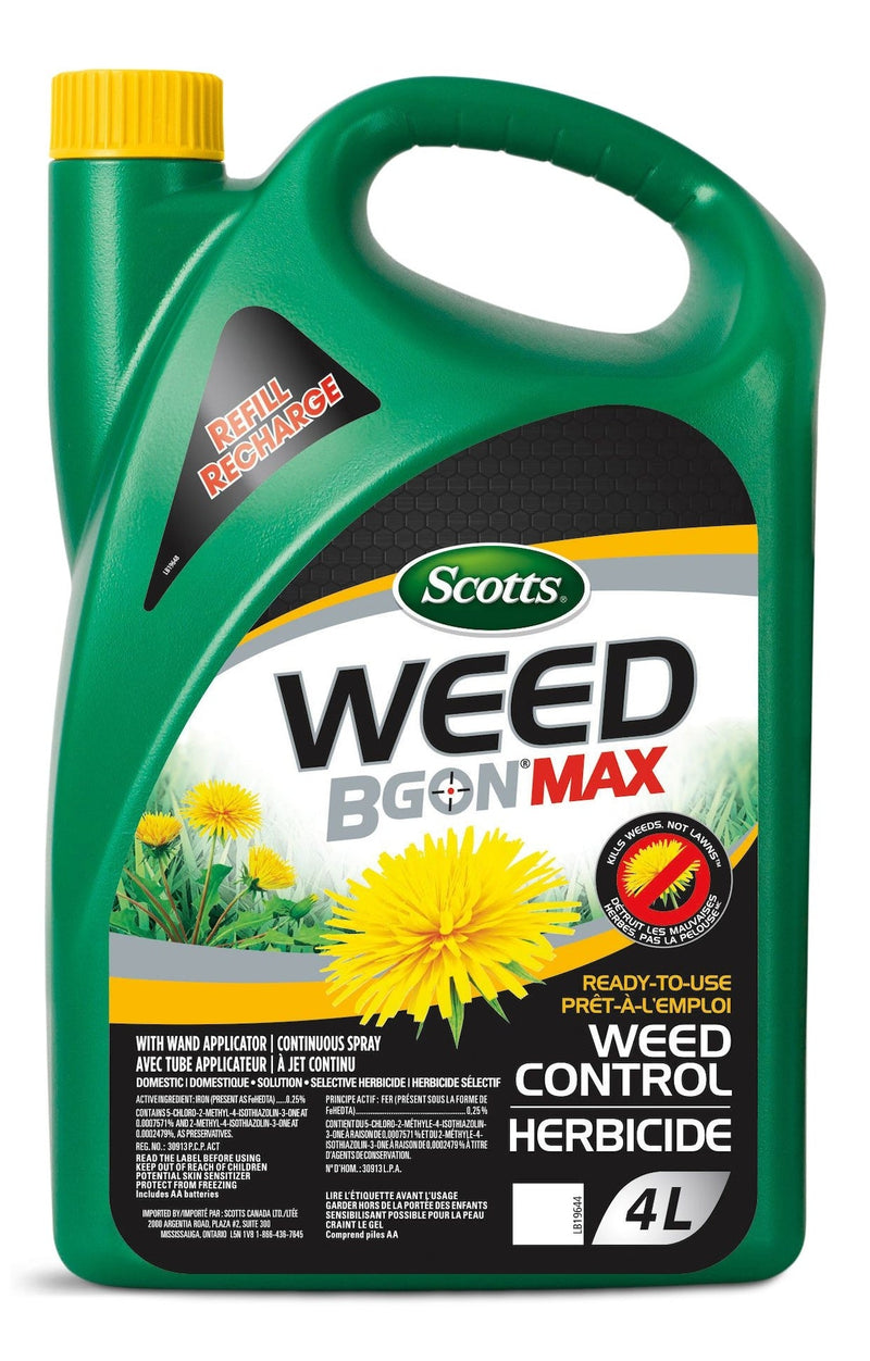 Scotts Weed B Gon MAX Ready-To-Use Weed Control for Lawns Refill, 4-L N6