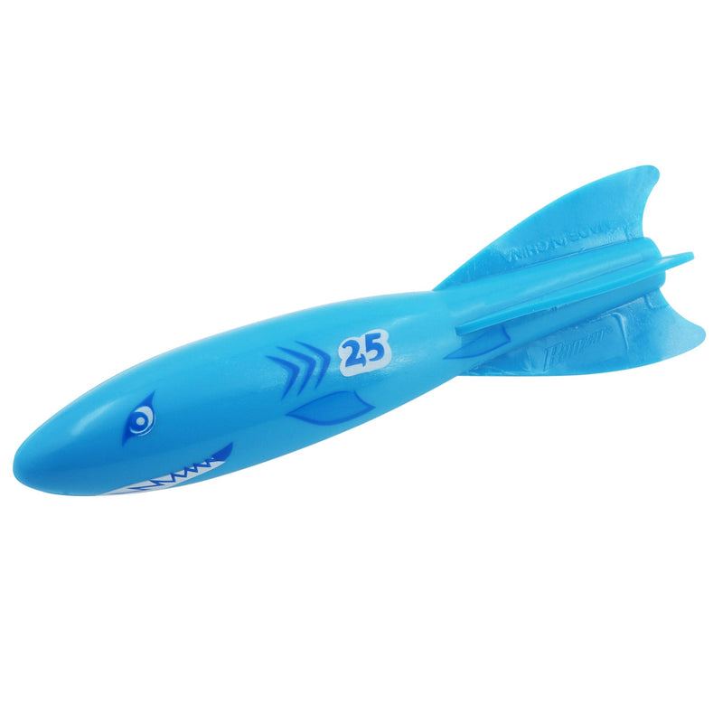 Shark Torpedo Beast Underwater Pool Diving Toys, Multi-Coloured, Assorted, 4-pk, Ages 3+, for Beach/Pool Fun Activities M2