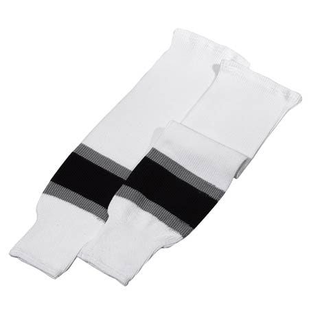 Sherwood NHL Knit Hockey Socks, Los Angeles Kings, White/Black/Silver, Assorted Sizes K9