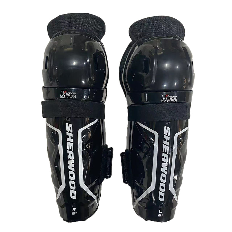 Sherwood Rekker M65 Hockey Shin Guards, Youth, Black, Assorted Sizes W0