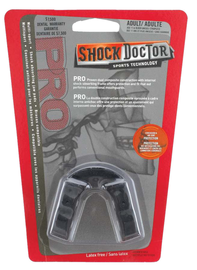 Shock Doctor Pro Mouthguard, Junior/Senior, Black Y2