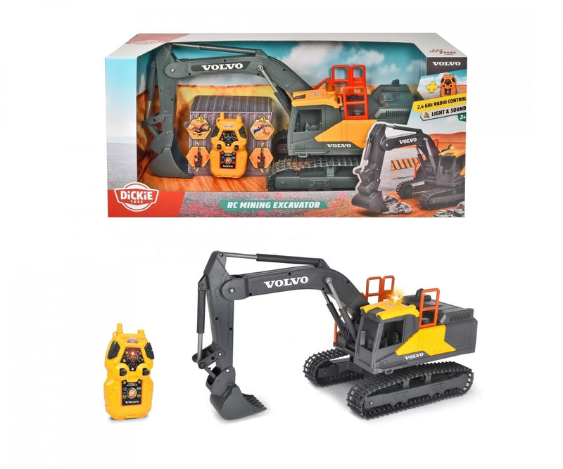 Simba Dickie RC Excavator Construction Toy with Effects for Ages 3+ A0