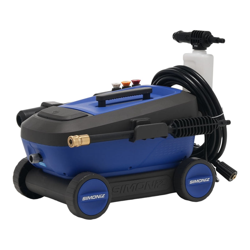 SIMONIZ 1600 PSI 1.25 GPM 4-Wheel Electric Power Pressure Washer with Foam Blaster Attachment F4