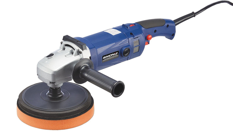 SIMONIZ Brushed Corded Hook & Loop Right Angle (Fixed Orbit) Adjustable Grip Polisher & Sander, 7-in R2