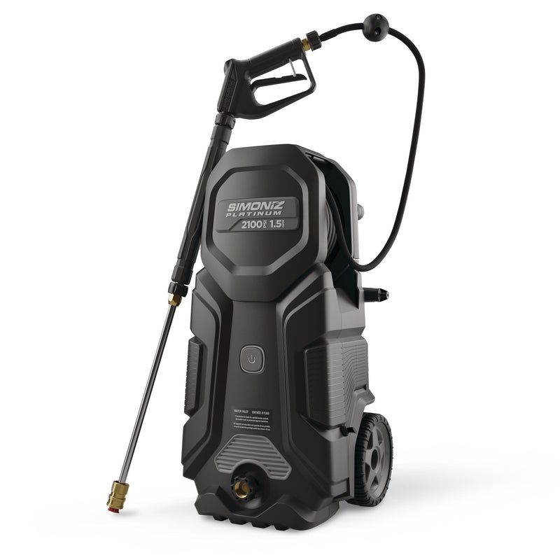 Simoniz Platinum 2100 PSI 1.5 GPM Corded Cold Water Wheeled Brushed Electric Pressure Washer with Foam Blaster W1