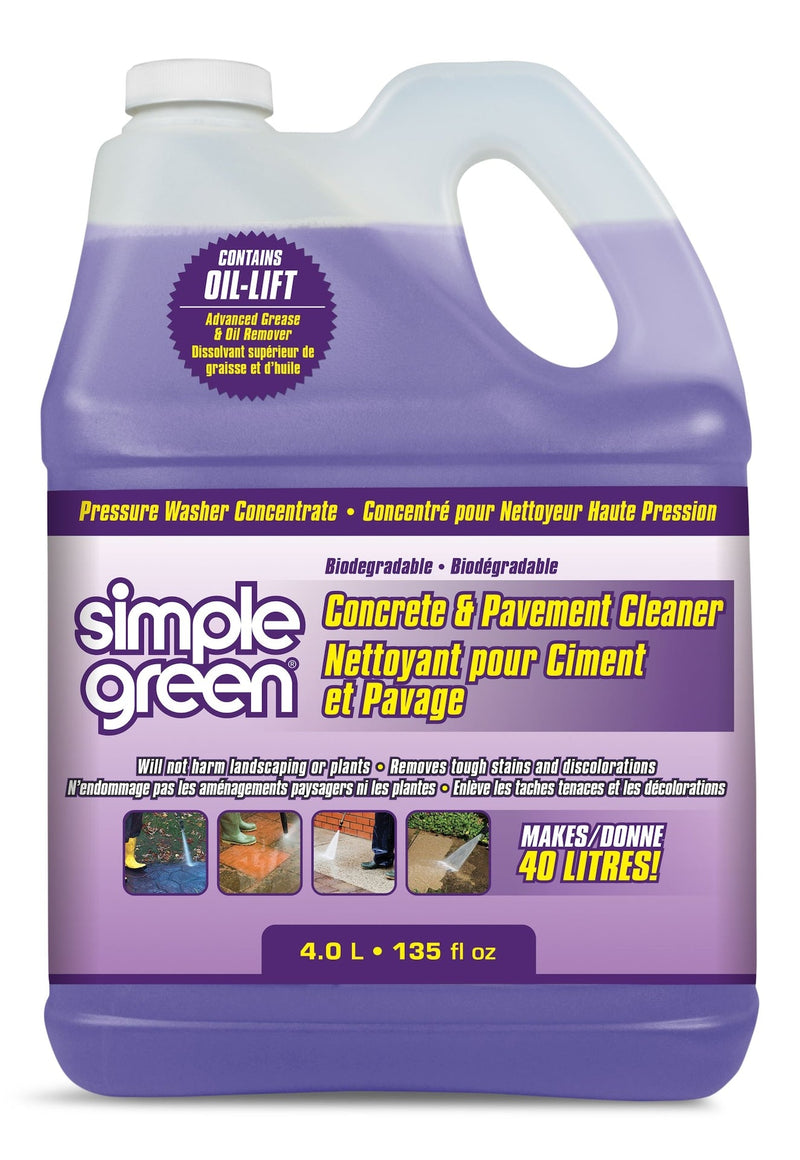 Simple Green Concrete & Pavement Pressure Washer Detergent, 4L O5