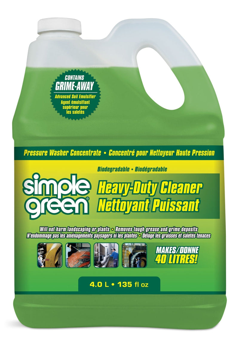 Simple Green Heavy-Duty Concentrate Pressure Washer Detergent, 4L S2
