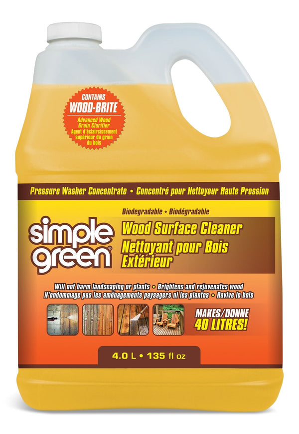 Simple Green Wood Surface Concentrate Pressure Washer Detergent, 4L I9