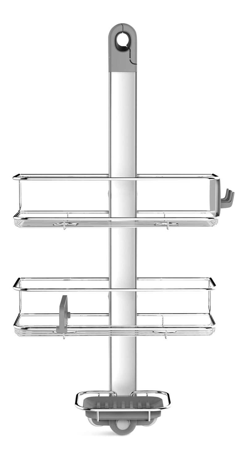 Simplehuman Medium Adjustable Shower Caddy, Stainless Steel and Anodized Aluminum U6
