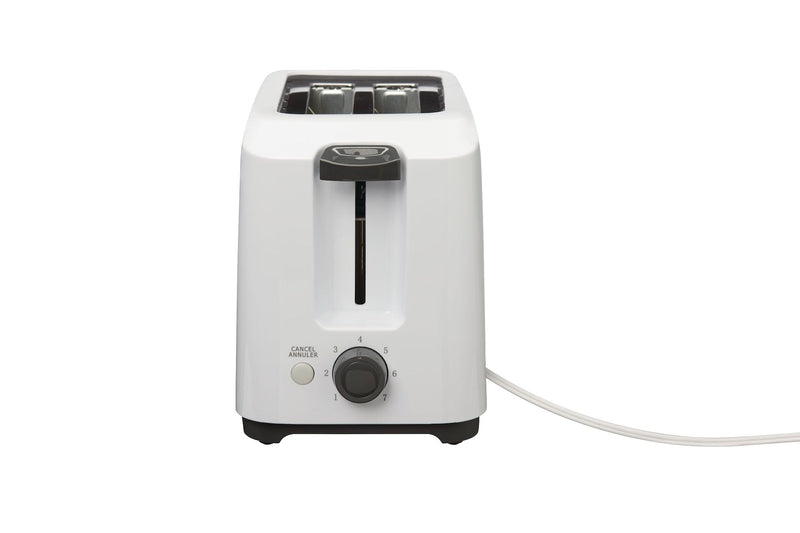 Simplicité 2-Slice Toaster, White, Removable Crumb Tray Y1