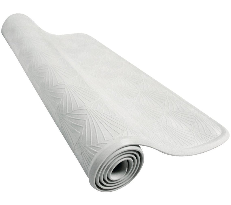 Simplicite Anti-Slip Rubber Bath Tub Mat, White, 16-in x 27-in S7