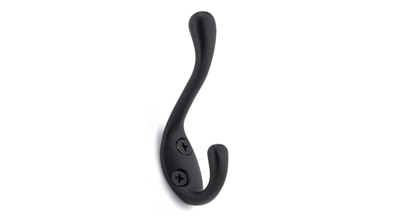 Single Hook, 3.5", Matte Black, 3pk S9
