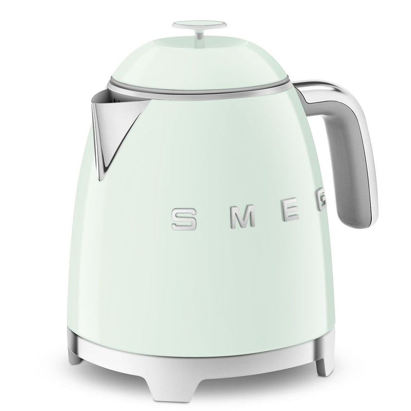 Smeg 50's 1400W Retro Style Electric Mini Countertop Kettle with Cordless Base, Pastel Green, 0.8-L J3
