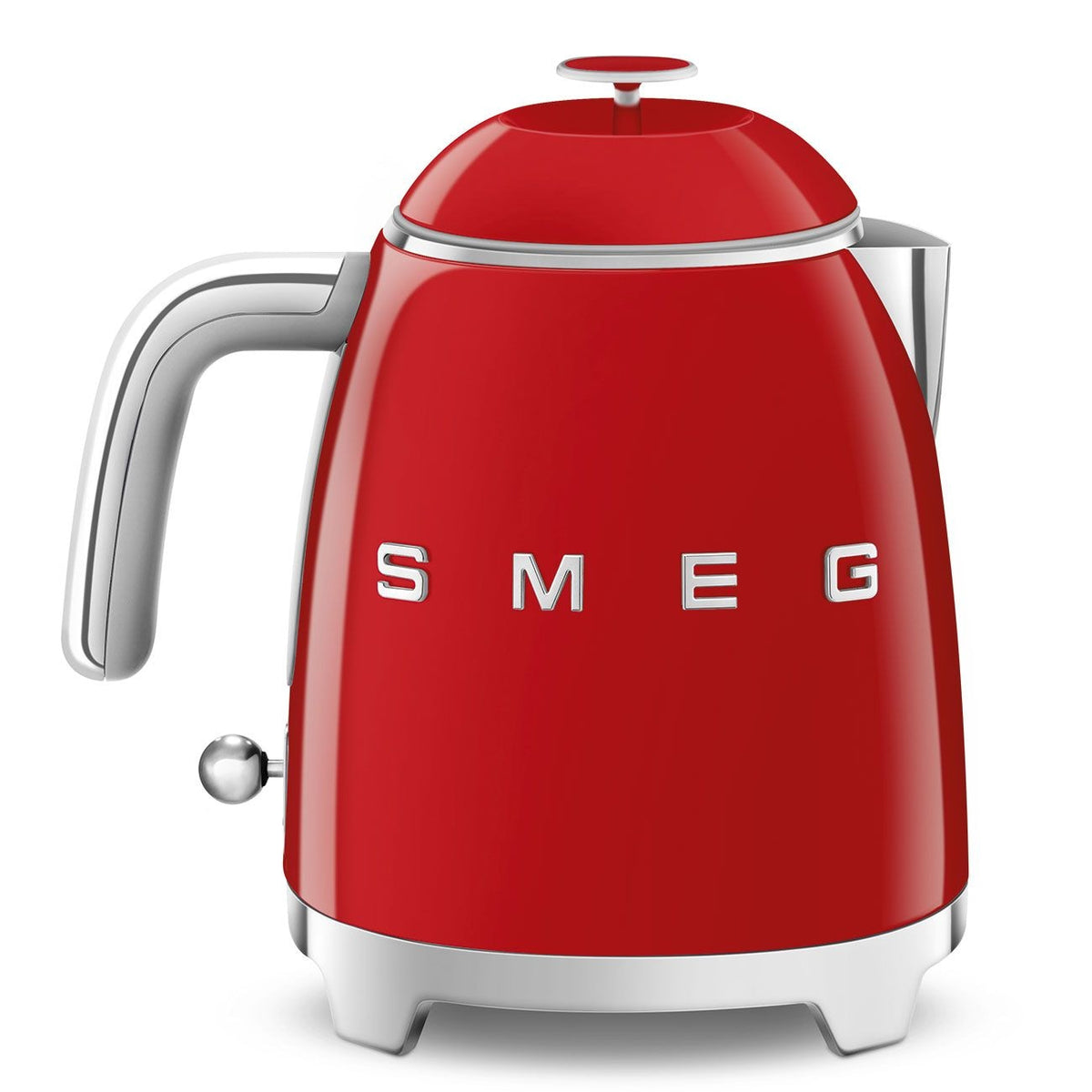 Smeg 50's 1400W Retro Style Electric Mini Countertop Kettle with Cordless Base, Red, 0.8-L