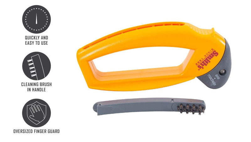 Smiths Axe and Machete Hand Sharpener with Soft-Grip Handle H4