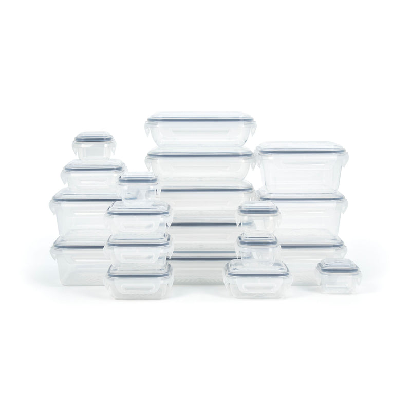 SnapLock Plastic Food Storage Container Set with Airtight Seal, 20 Count D3