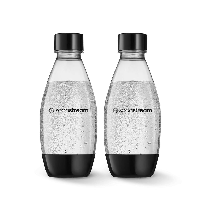 SodaStream Carbonating Bottle, Dishwasher Safe, BPA-Free, Black, 0.5-L, 2-pk C9