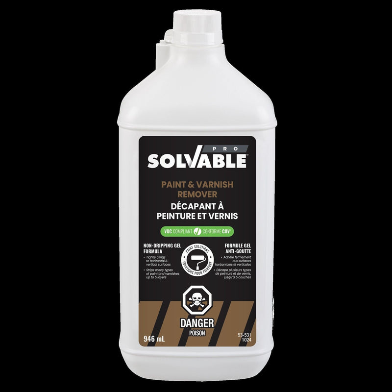 Solvable Professional Contractor Strength Heavy Duty Multi-Surface Paint & Varnish Remover, Assorted Sizes A4