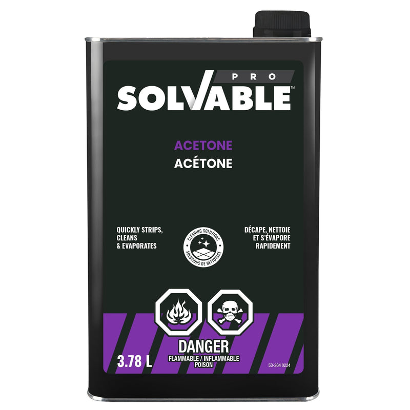Solvable Professional Grade Acetone, 3.78-L O3