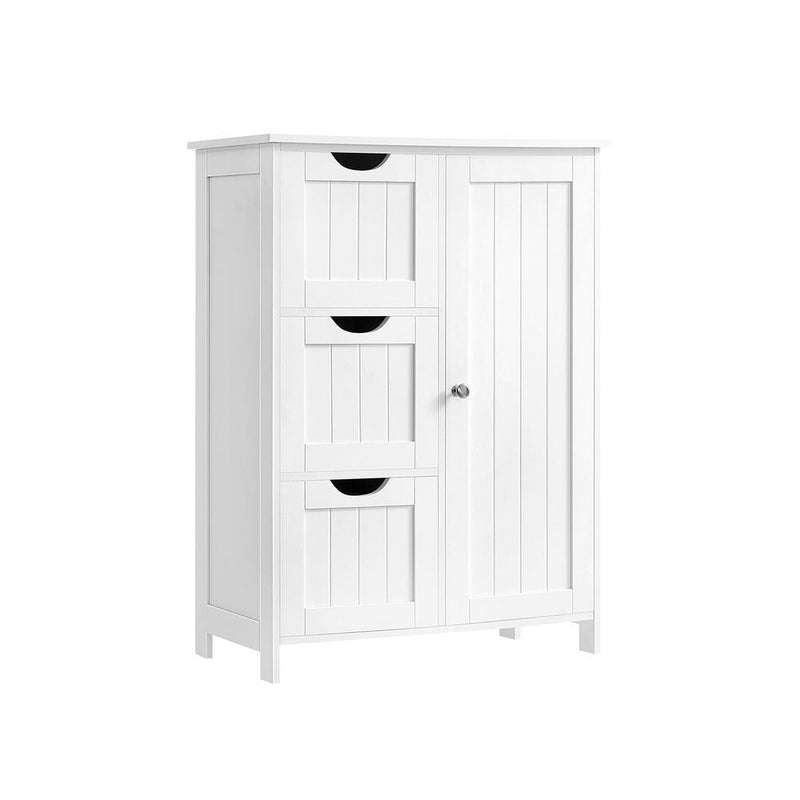 Songmics 3-Drawer White Home Cabinet with Adjustable Dividers F6